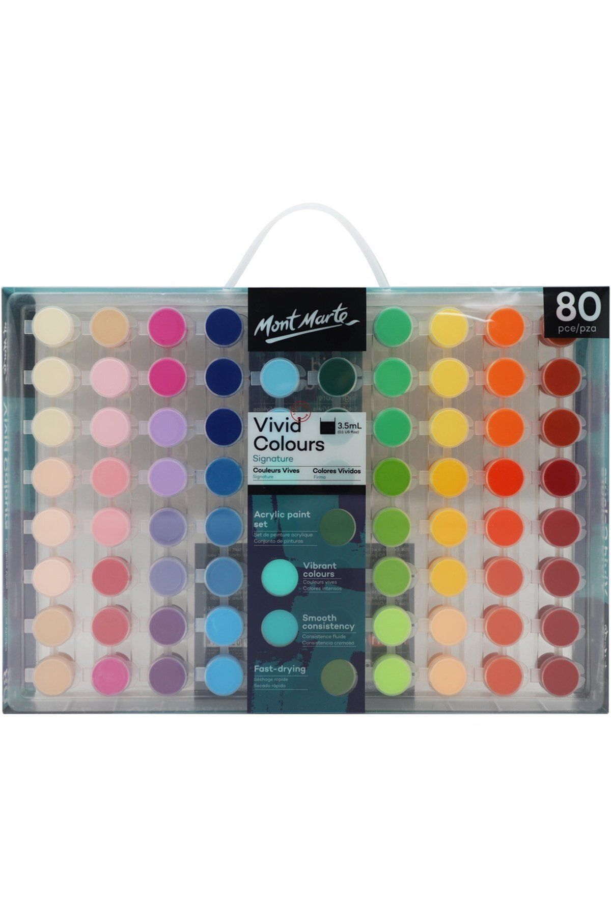 Vivid Colours Acrylic Paint Set Signature 80pc x 3.5ml