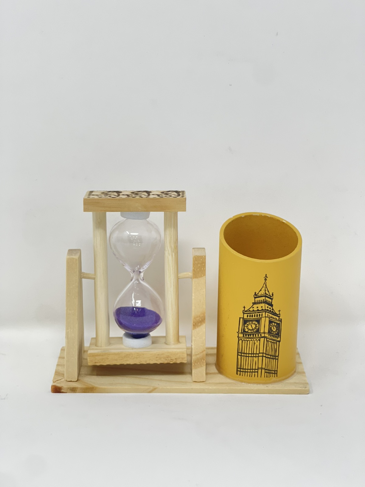 Wooden Pen Stand with Timer