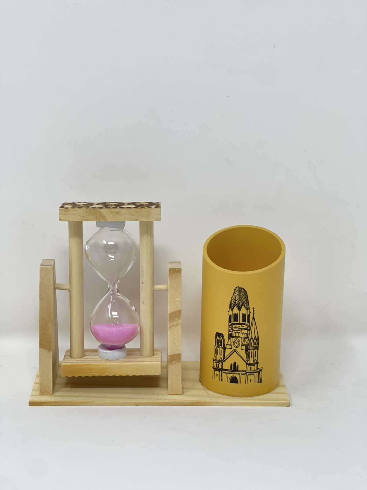 Wooden Pen Stand with Timer