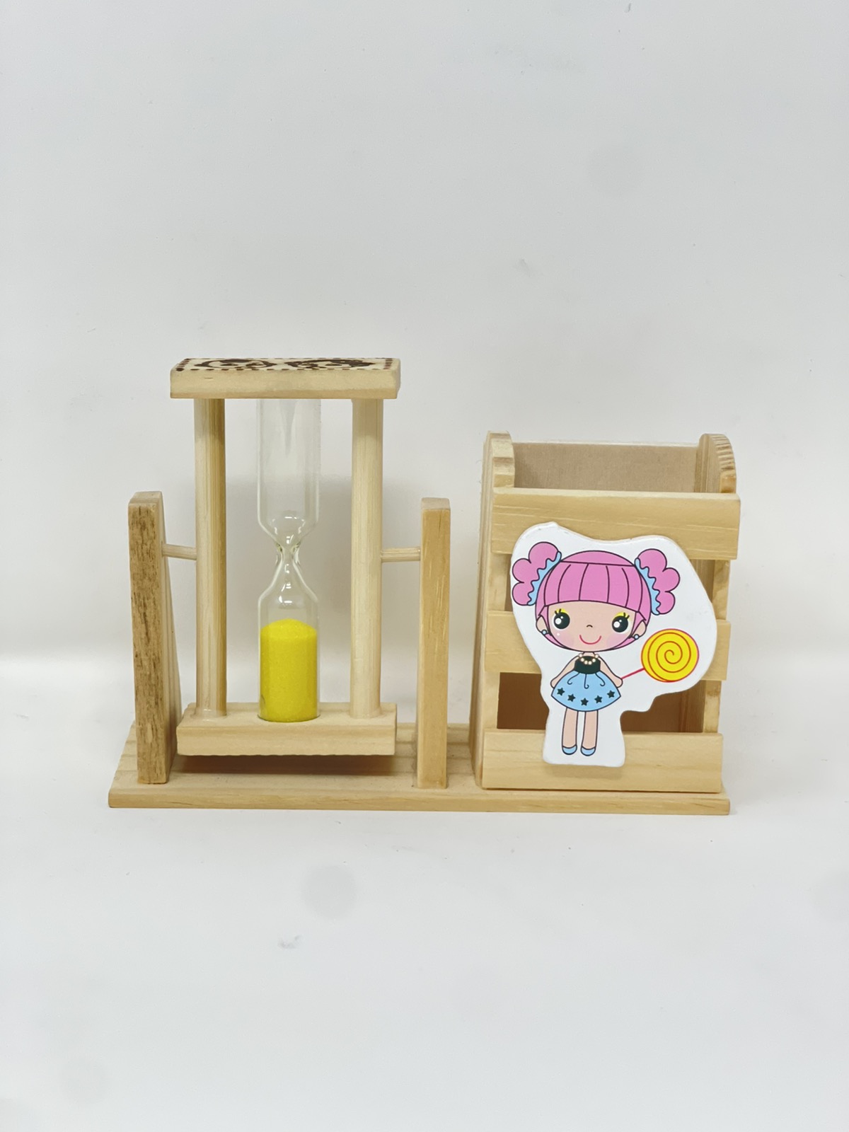 Wooden Pen Stand with Timer color option