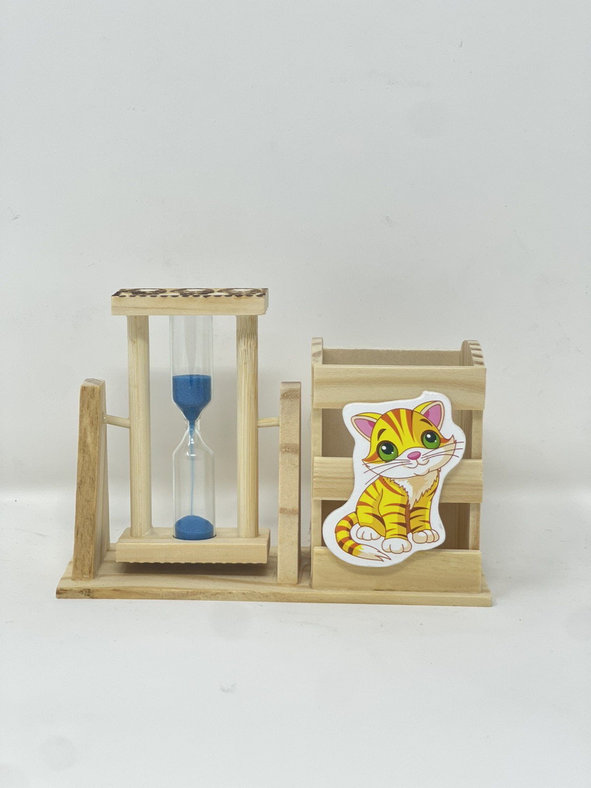 Wooden Pen Stand with Timer