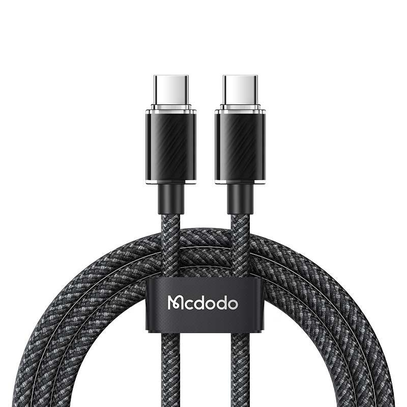 Mcdodo Ca3670 Dichromatic Series 100w Type-C To Type-C Data Cable 1.2m - Black