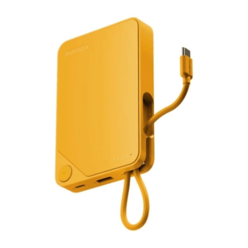 باور بانك موماكس باور إكس 10000 مللي أمبير/ساعة مع كابل USB-C مدمج