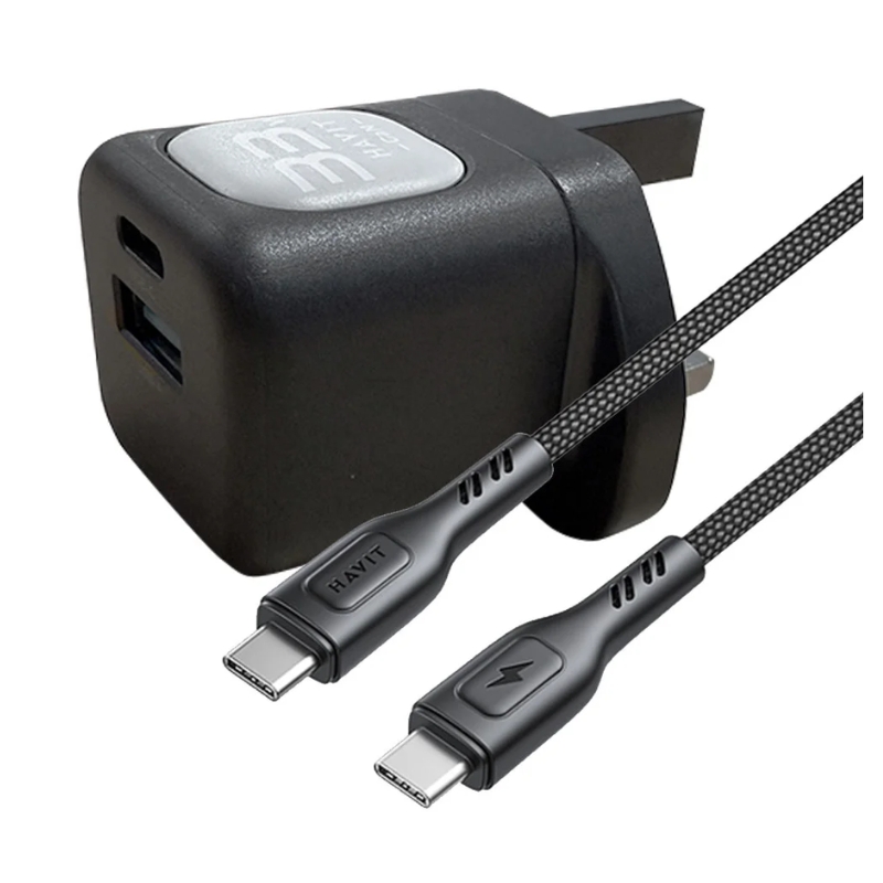 شاحن هافيت UC230 - 33 وات مع كابل C-C 60 وات image 3