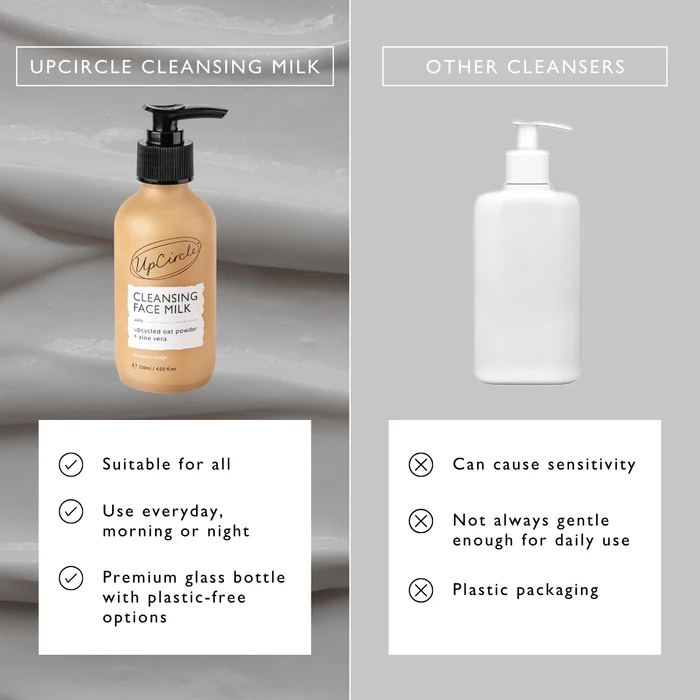 حليب منظف للوجه مع مسحوق الشوفان والصبار