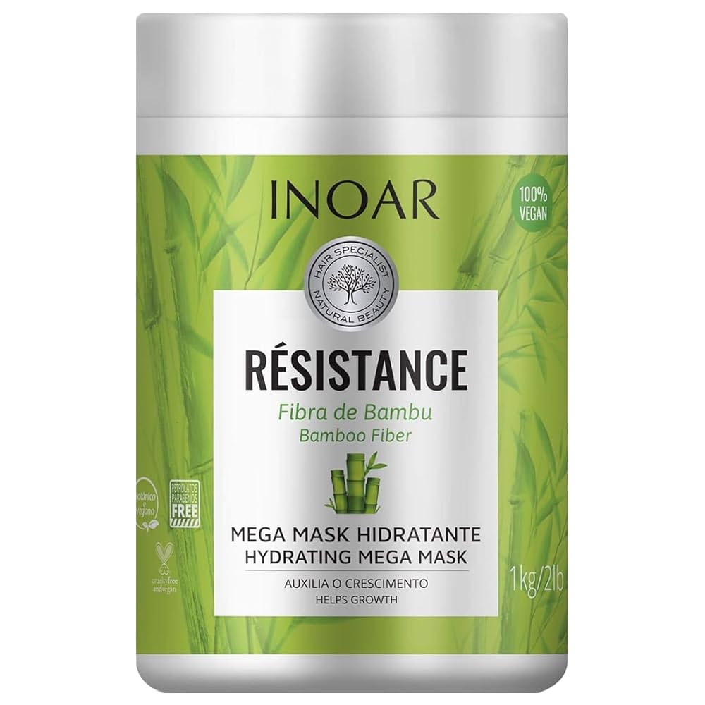 Inoar Bamboo Fiber Moisturizing Mask, Helps Growth