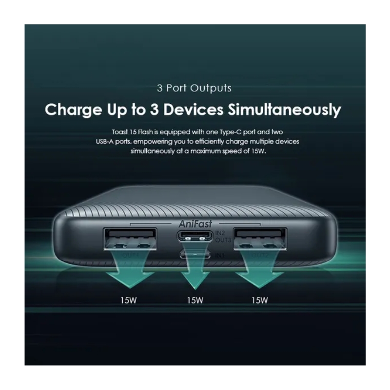 باور بانك Oraimo Toast 15 Flash 10000mAh للشحن السريع