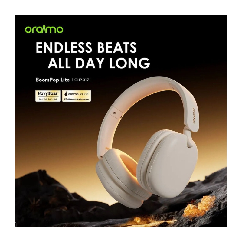 هێدفۆنی بێ وایەری Oraimo BoomPop Lite ENC Over Ear