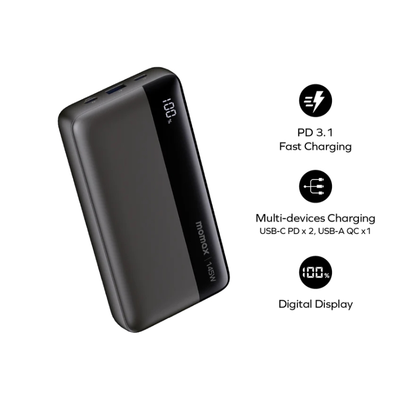 Momax Ultra Power Bank 145W 25000mAh Black