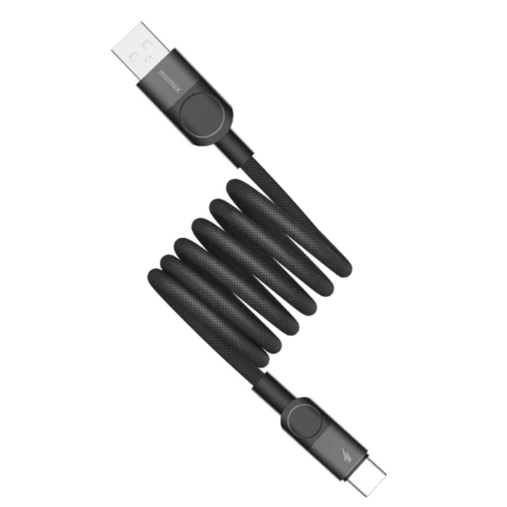 Momax DA57D Mag.Link USB-A to USB-C Magnetic Cable 66W 1m – Black