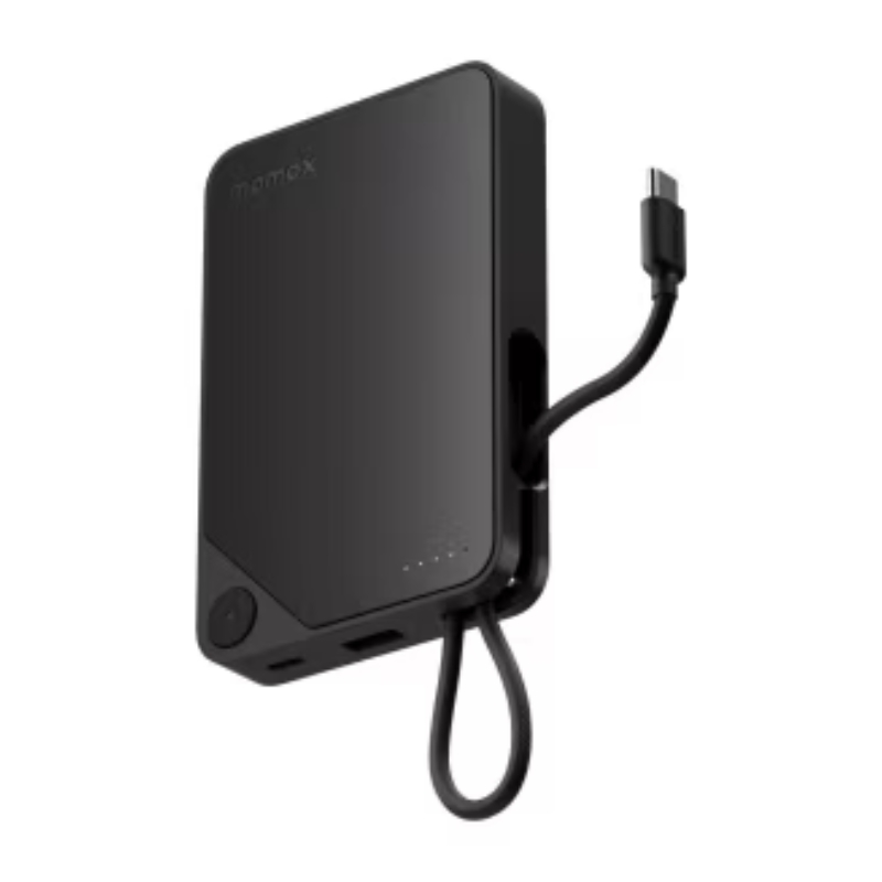پاوەر بانکی مۆماکس پاوەر ئێکس  10000mAh لەگەڵ کێبڵی USB-C ی ناوەکی