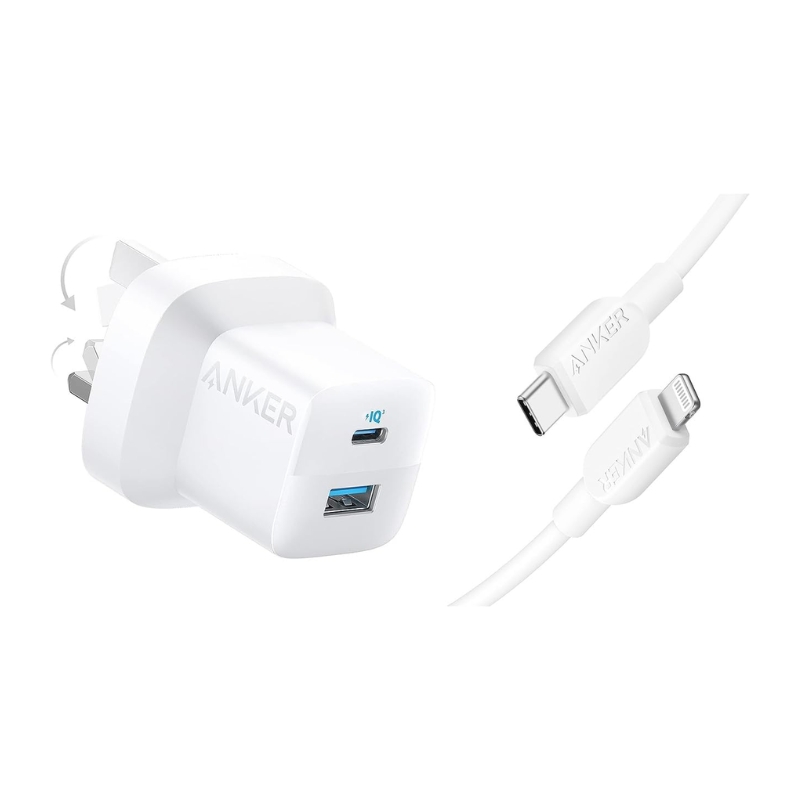 Anker 323 Charger 33W and C to L 3ft Cable color option