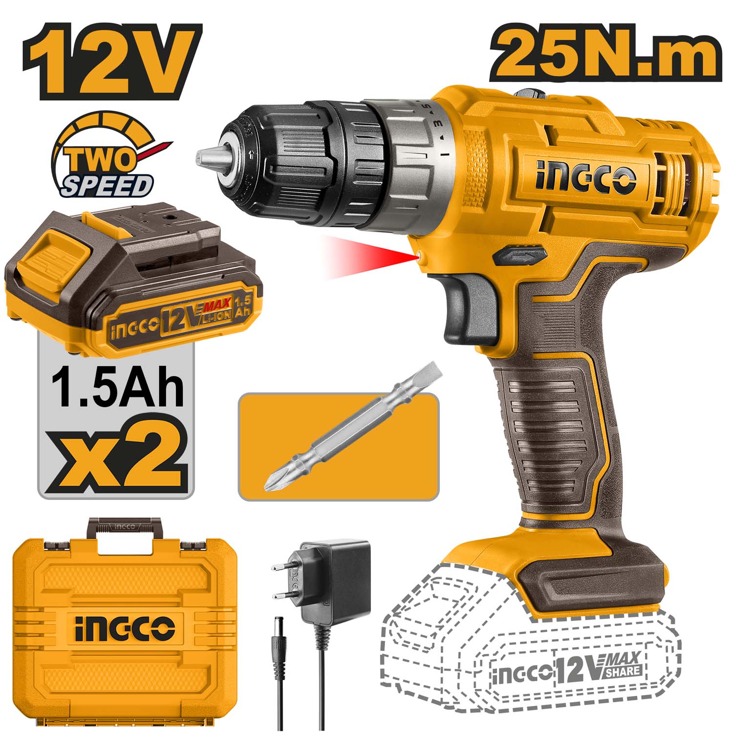 Cordless drill 12V