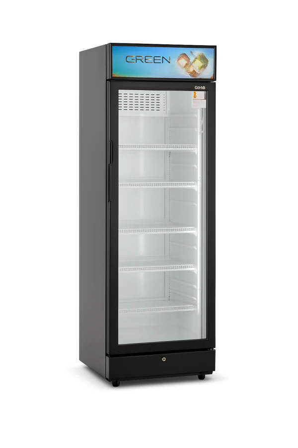 Green Single Glass Door Merchandiser Refrigerator image 1