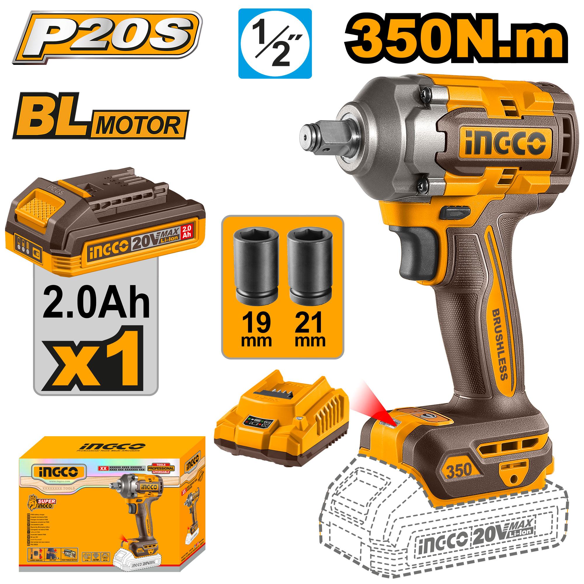 دريل شحن لقم 350 نيوتن 20 فولت 1بطارية 2 امبير