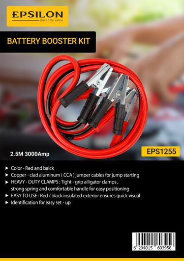 Battery Booster Kit 2.5 M, 3000 Amp