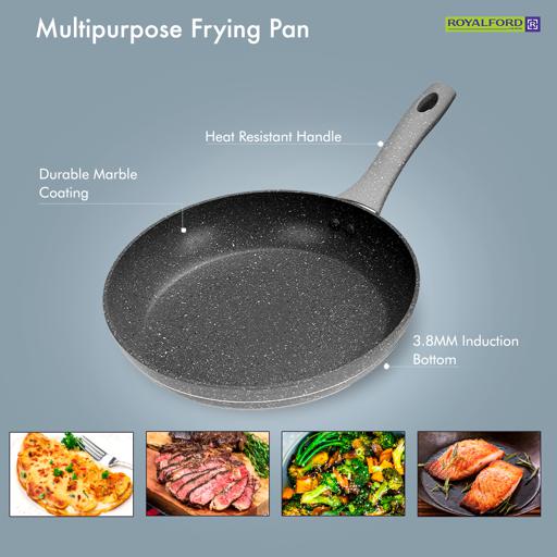 Smart Fry Pan with Durable Marble Coating Royalford