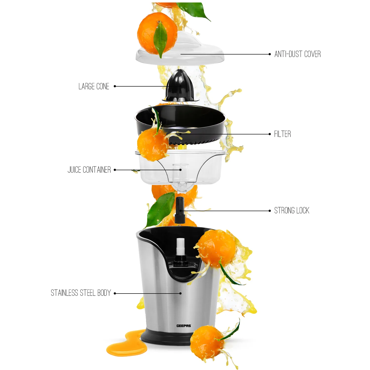 Geepas 100W Citrus Juicer Electric