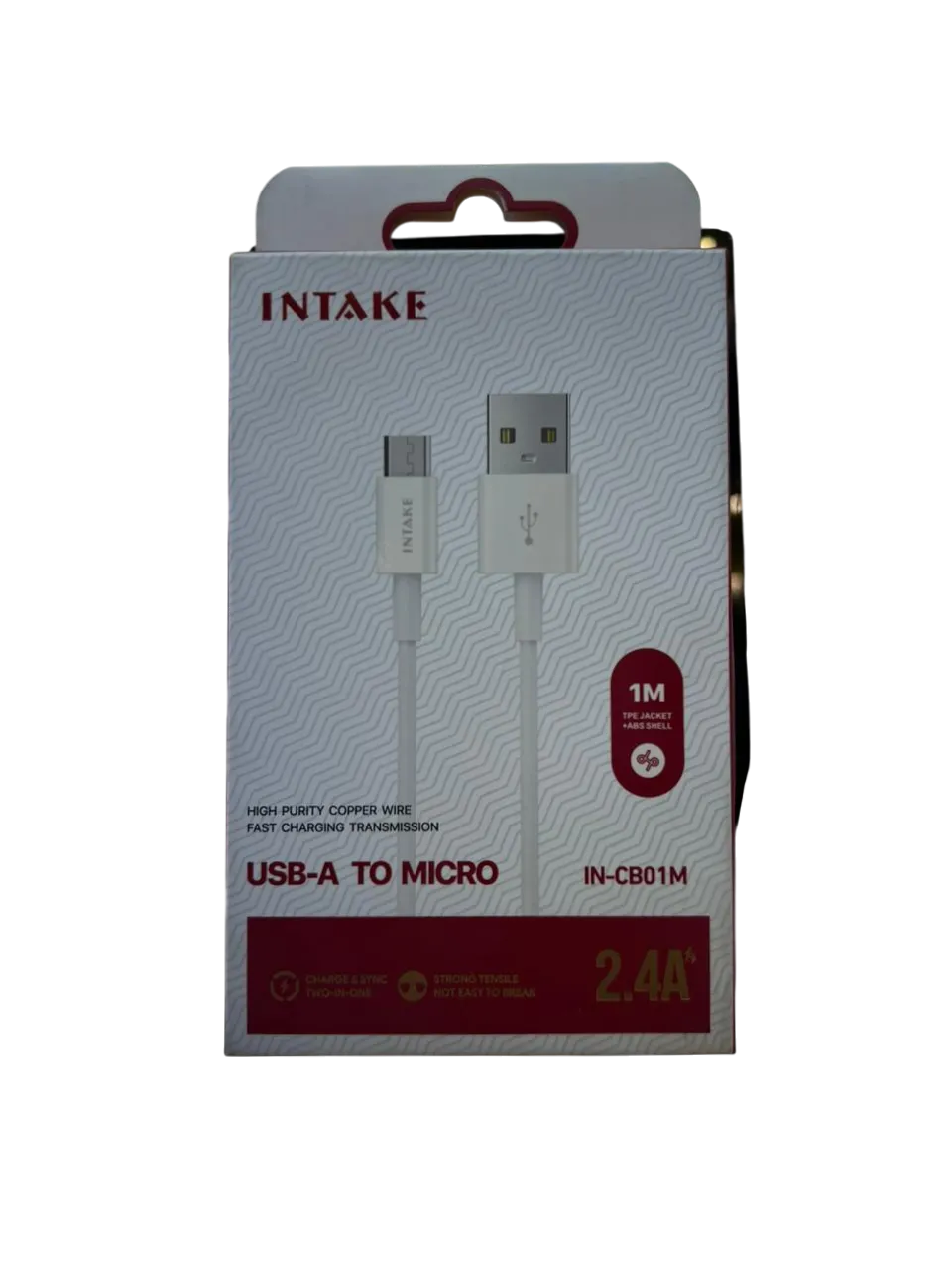 Intake  کەیبڵی شەحنکردنەوەی USB-A بۆ Micro