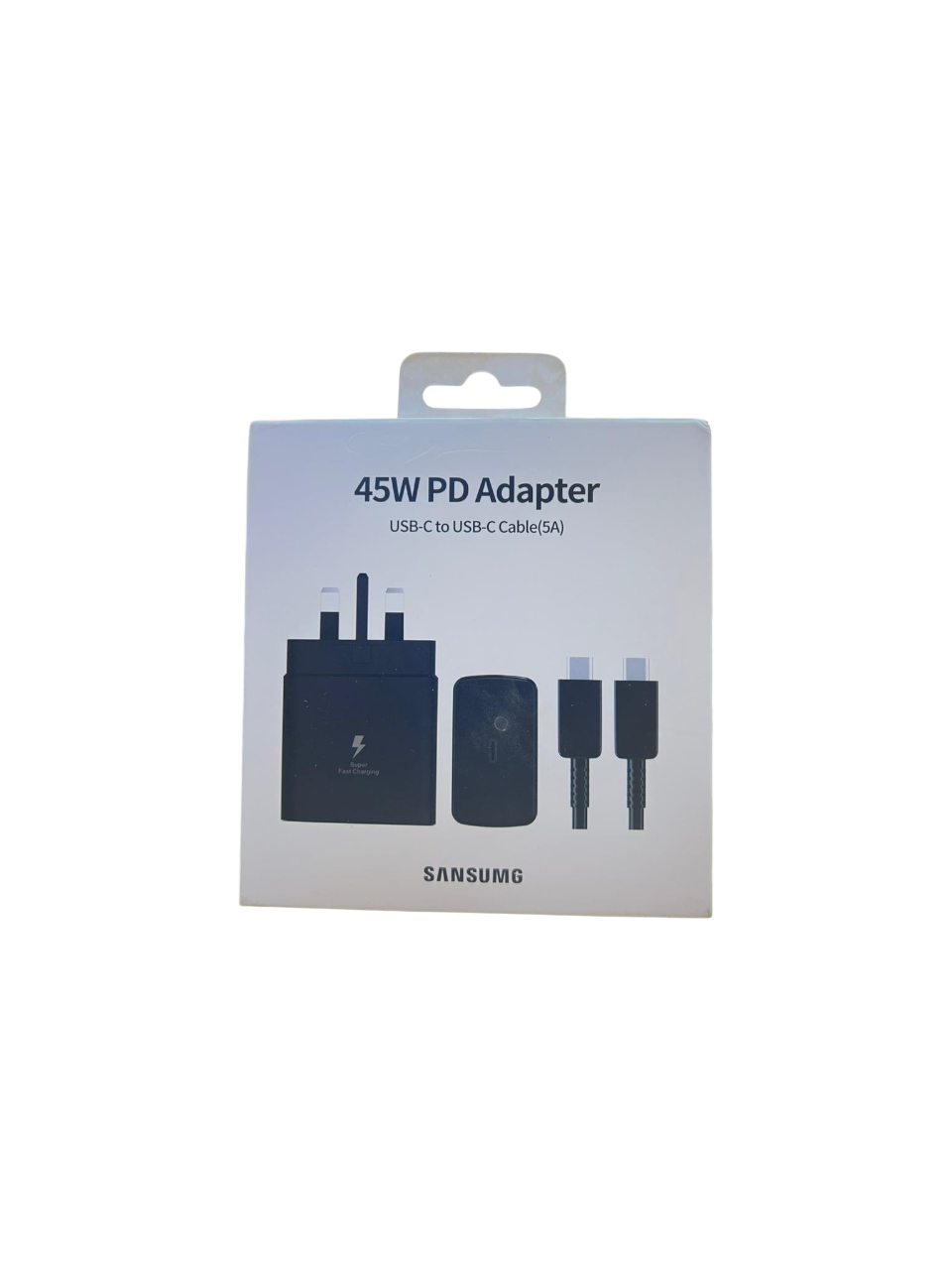 Sansumg 45W PD Adapter with a USB-C to USB-C cable