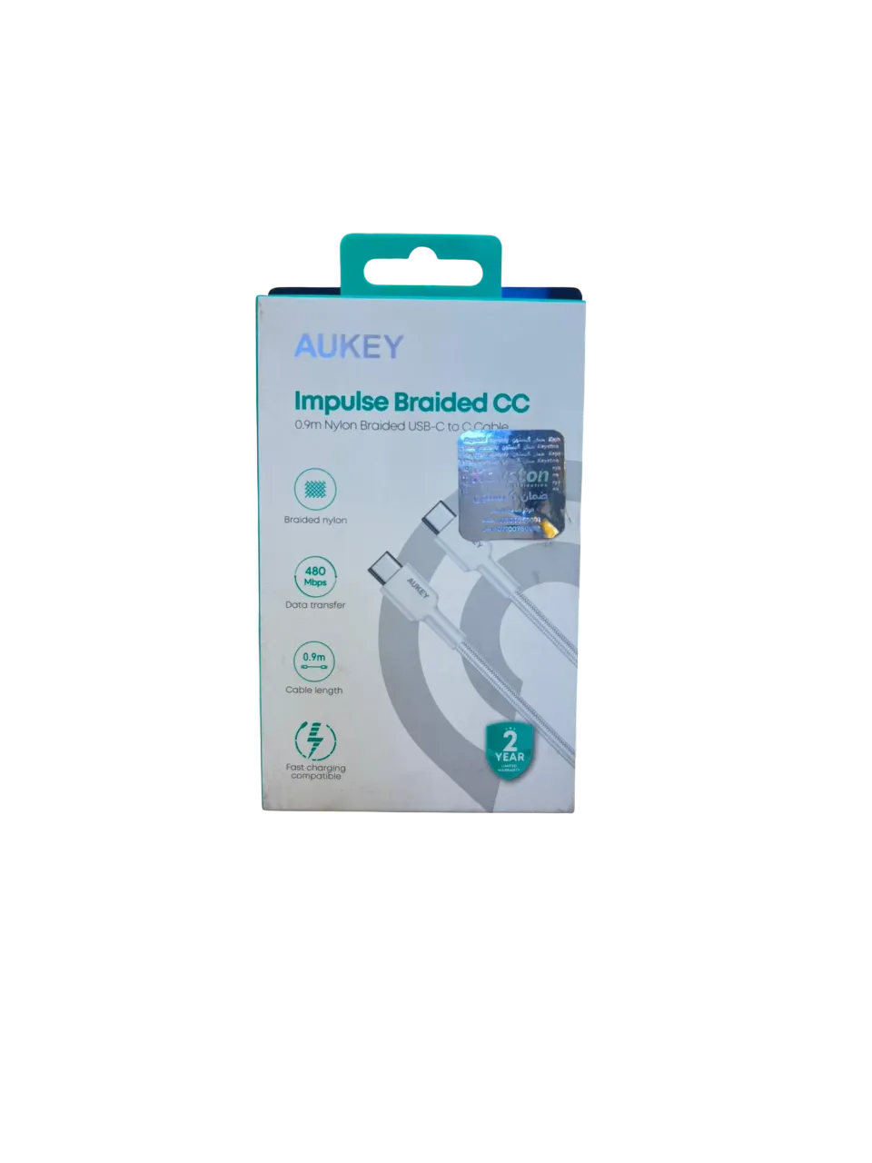 AUKEY Impulse Braided CC 0.9m  USB-C to C Cable.