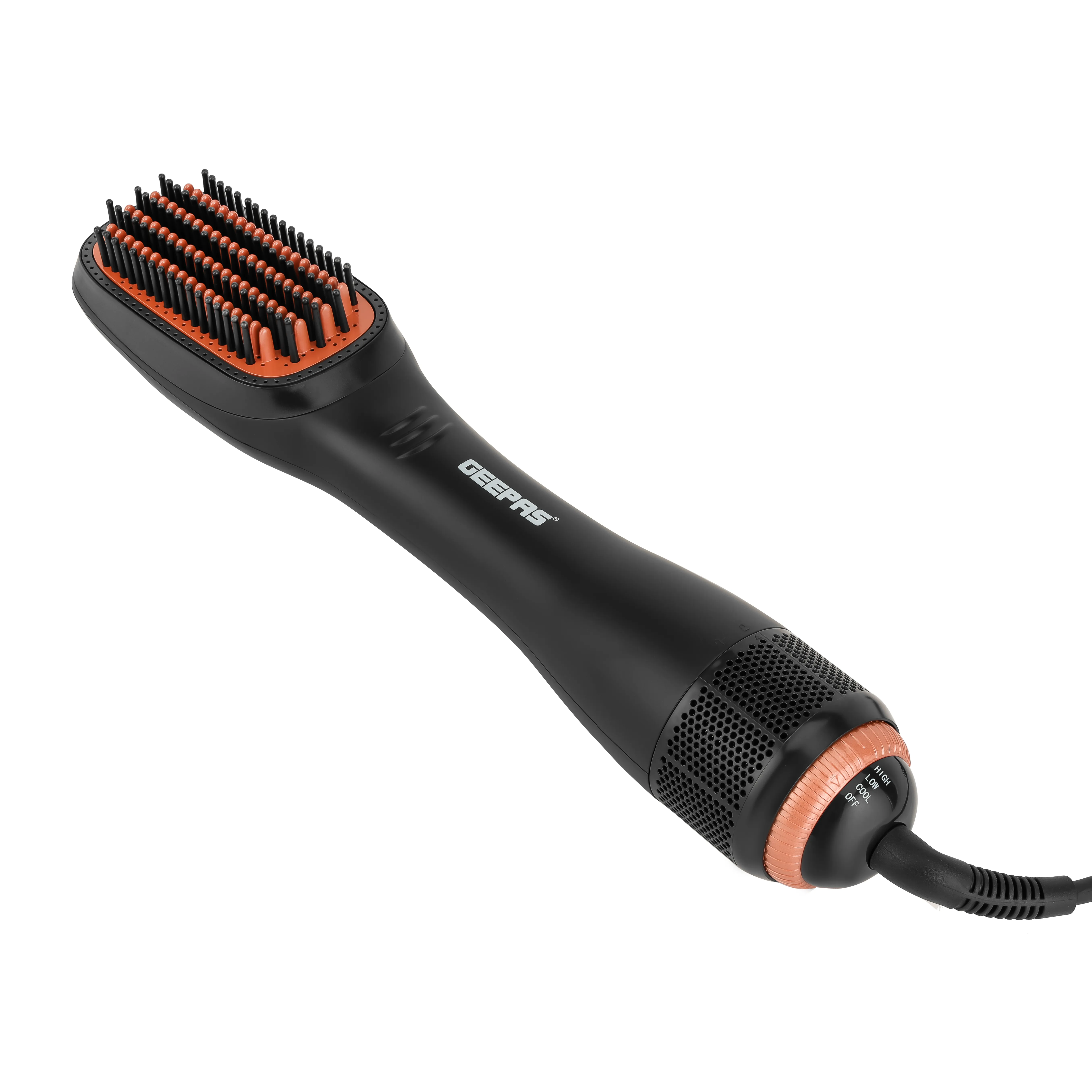 Geepas 3-in-1 Hot Dryer and Straightener Brush