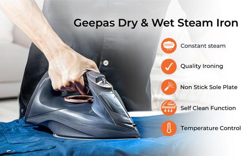 مكواة بخار ٢ في ١، تحكم قابل للتعديل في درجة الحرارة