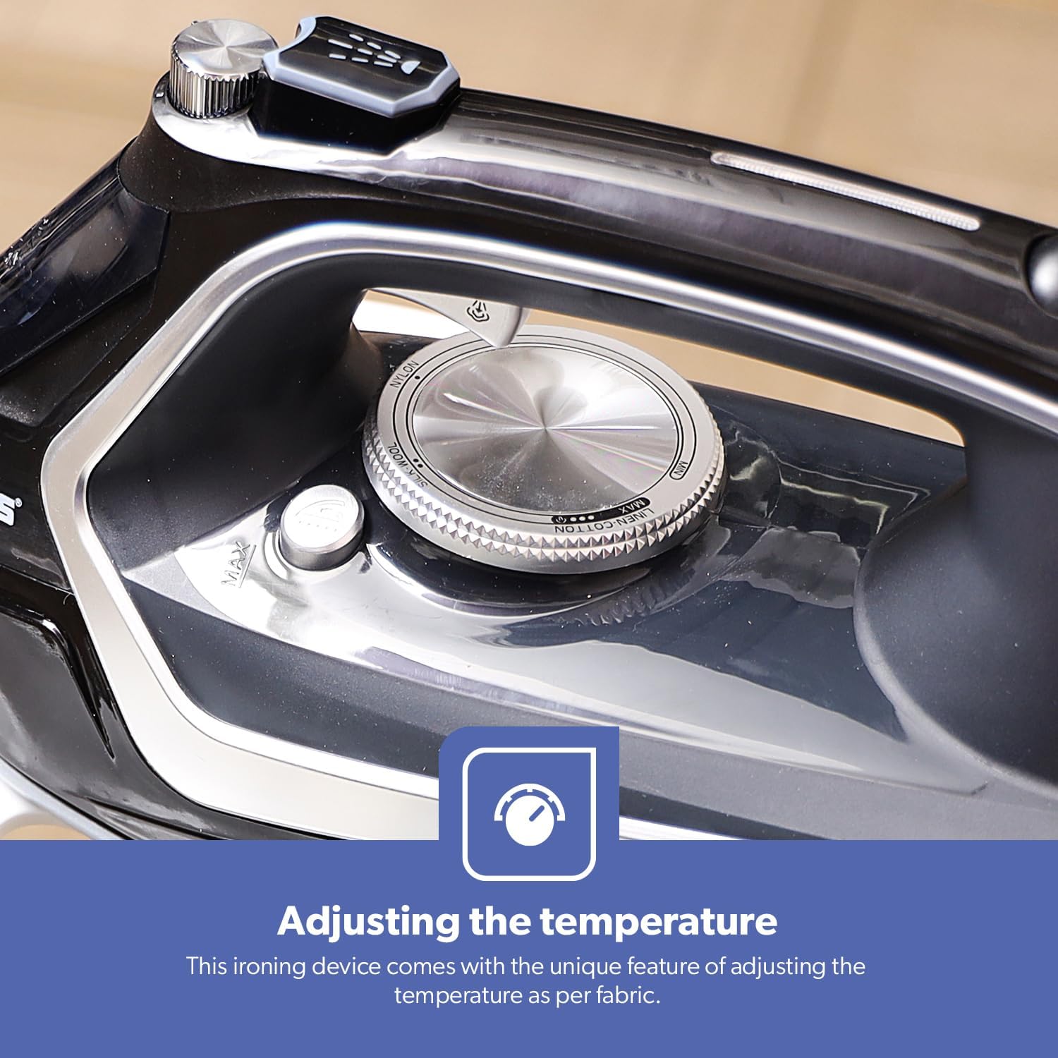 مكواة بخار سيراميك جيباس للكي الجاف والرطب