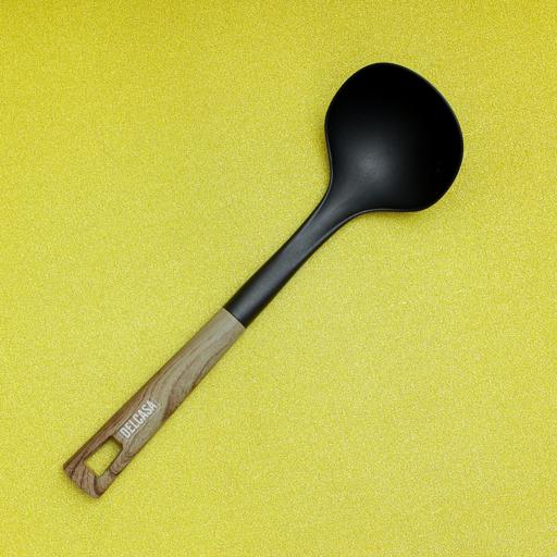 مغرفة ديلكاسا نايلون-مقبض خشبي من البولي بروبيلين