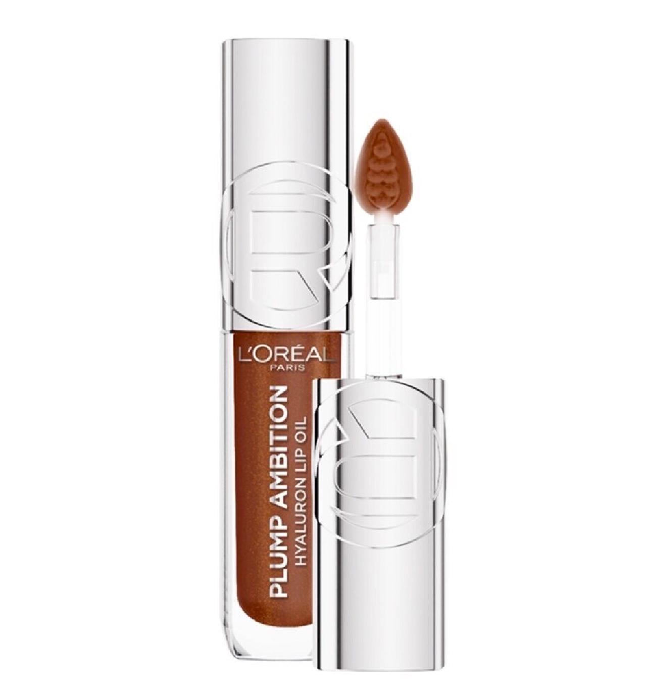 Loreal plump ambition hyaloronic lip oil -nut sparkle color option