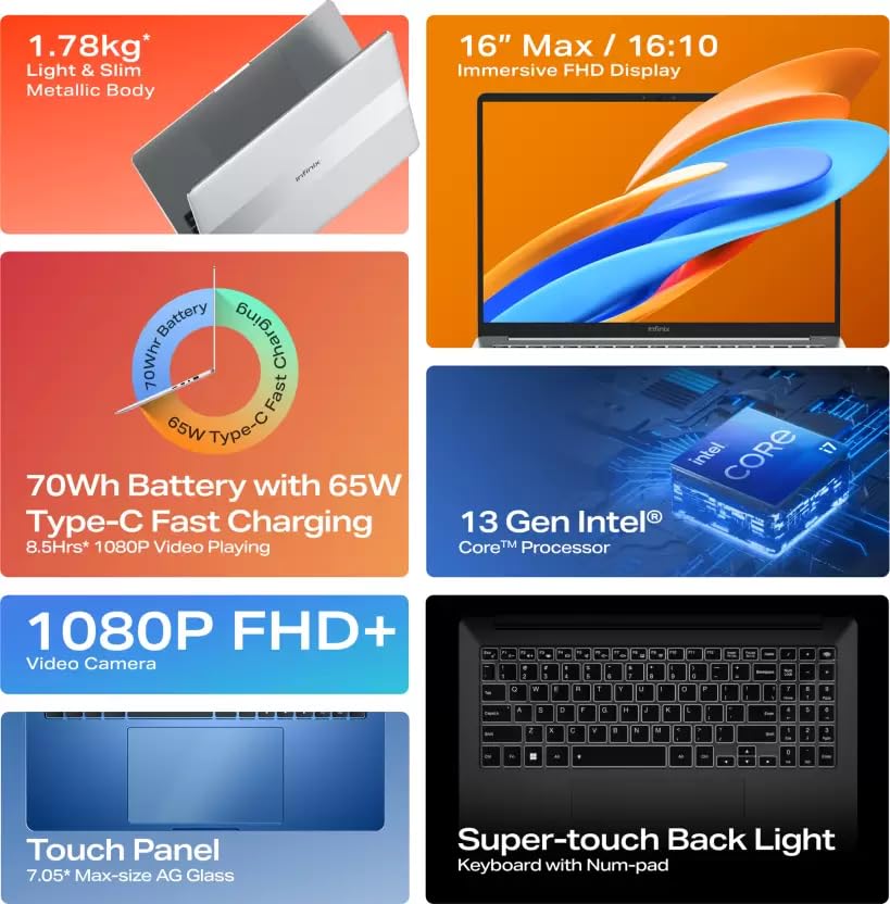 Infinix Y4 Max Series Intel Core i3 13th Gen 1315U - (8 GB/512 GB SSD/Windows 11 Home)