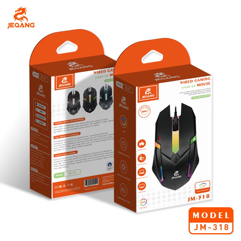 ماوس USB للكمبيوتر الشخصي والكمبيوتر المحمول - JM-318