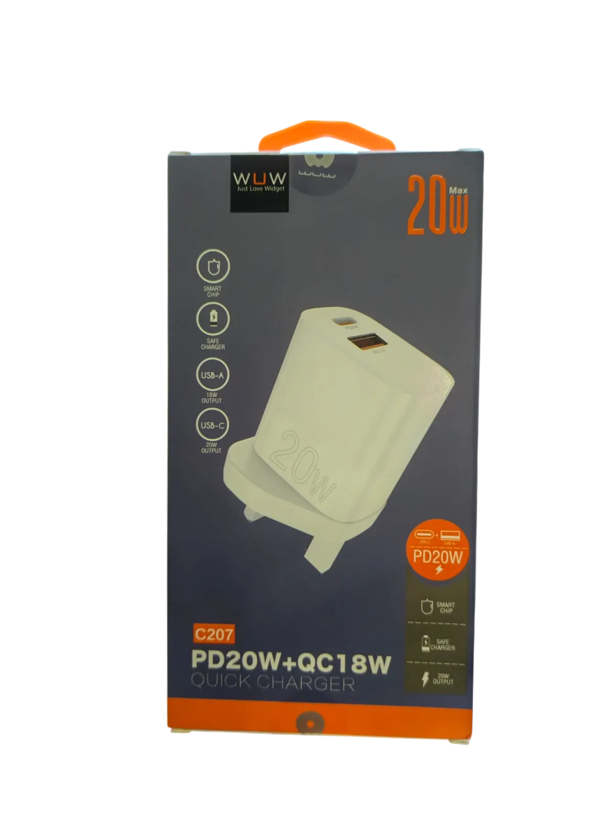 WUW C207 PD20W+QC18W Quick Charger