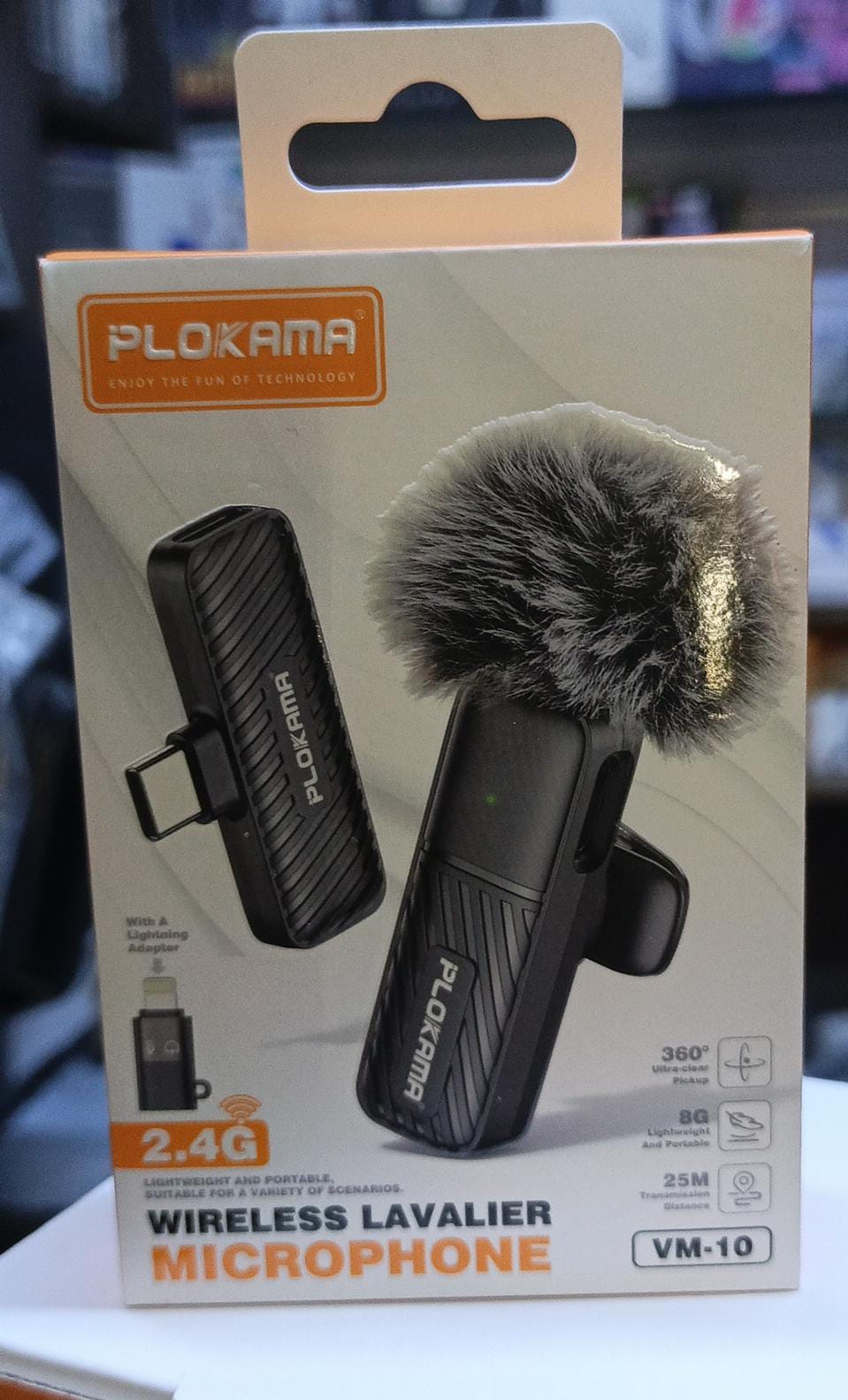 PLOKAMA VM 10 Mic Wireless Clip-on Microphone Lavalier HP Plug & Play Dual Mic