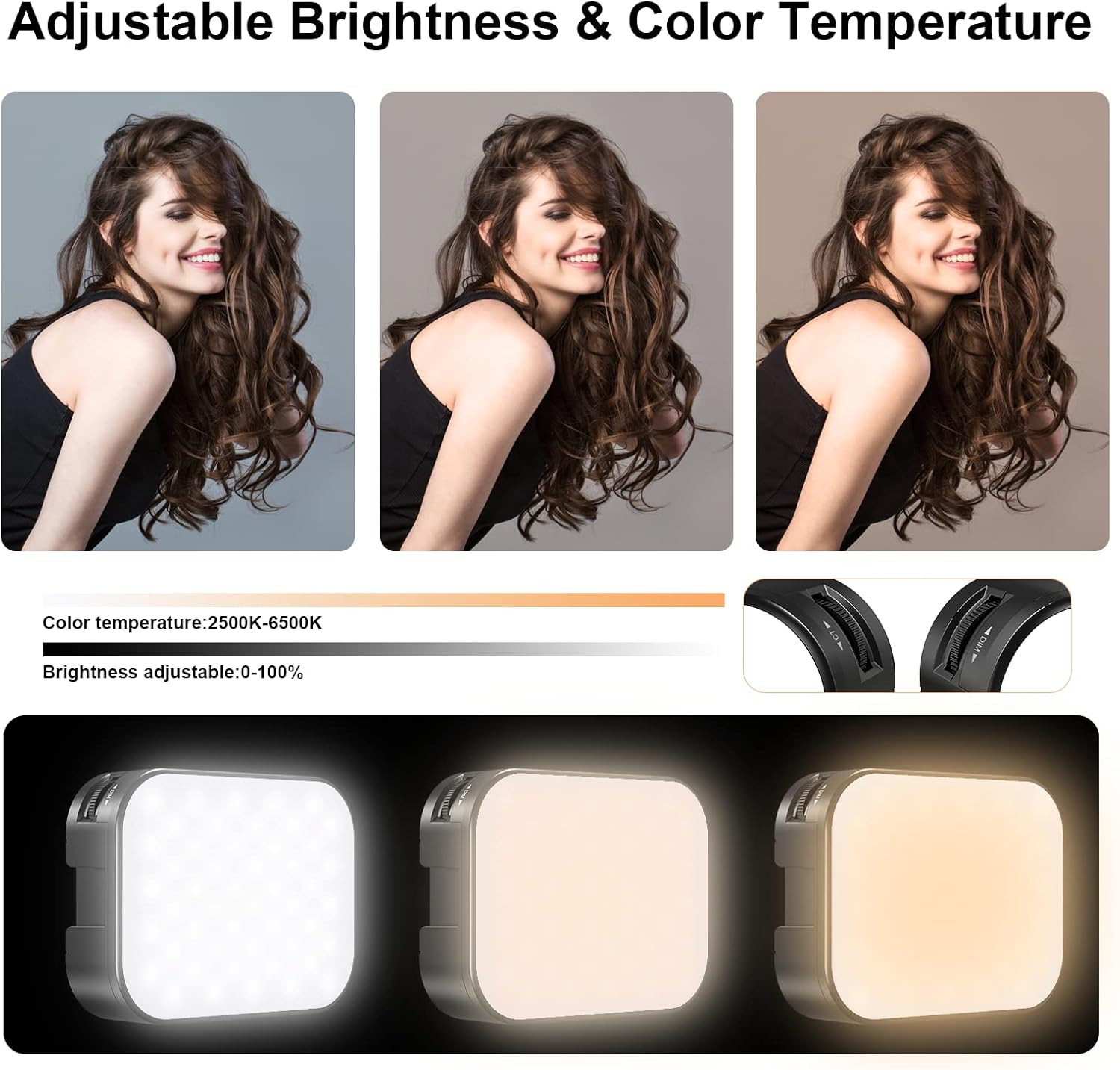 vigem Selfie Light by Yolanzi, LED Clip-On Light Panel for Mobile/Laptop/Tablet/Computer