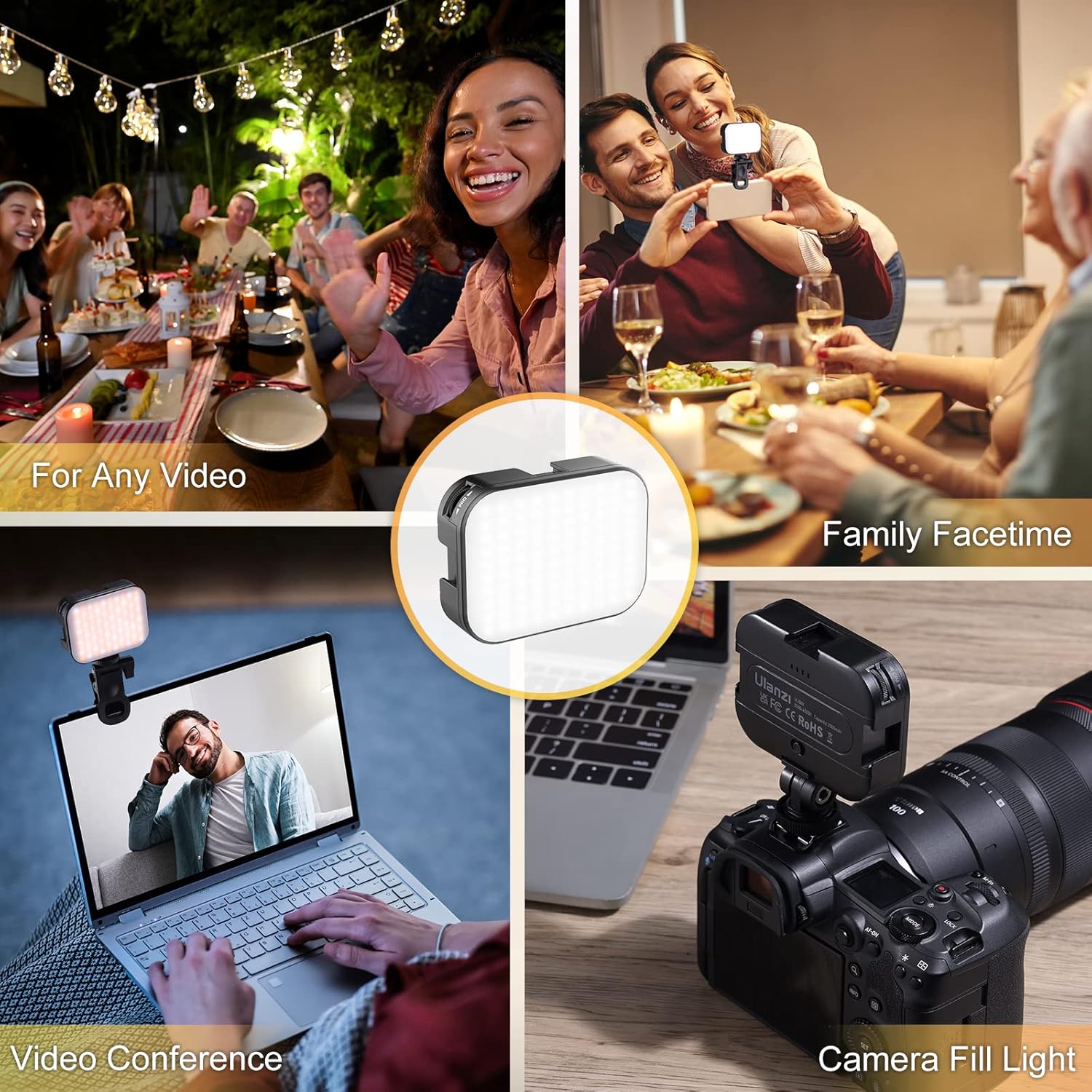 vigem Selfie Light by Yolanzi, LED Clip-On Light Panel for Mobile/Laptop/Tablet/Computer