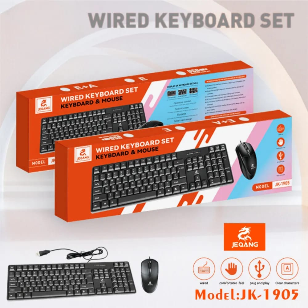 سێتی ماوس و کیبۆرد USB بە وایەری جیکانگ جەی کەی-١٩٠٥