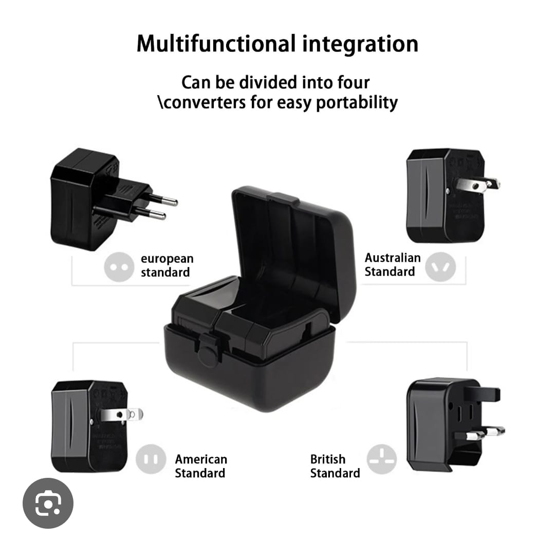 ئەداپتەری جیهانی پاوەر، پلاگی گەشتیاری هەموو لە یەکدا (US/AU/EU/UK)
