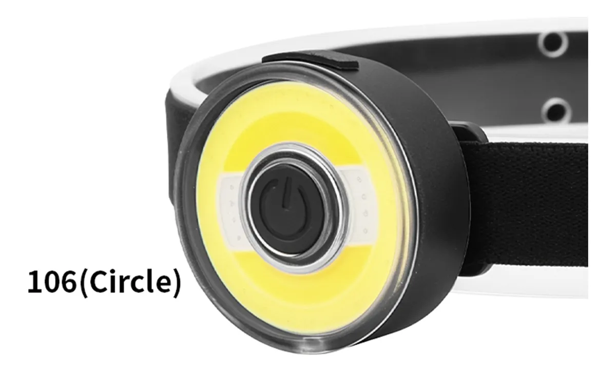 مصباح أمامي صغير محمول قابل للشحن عبر منفذ USB، أحمر، أزرق، تحذيري