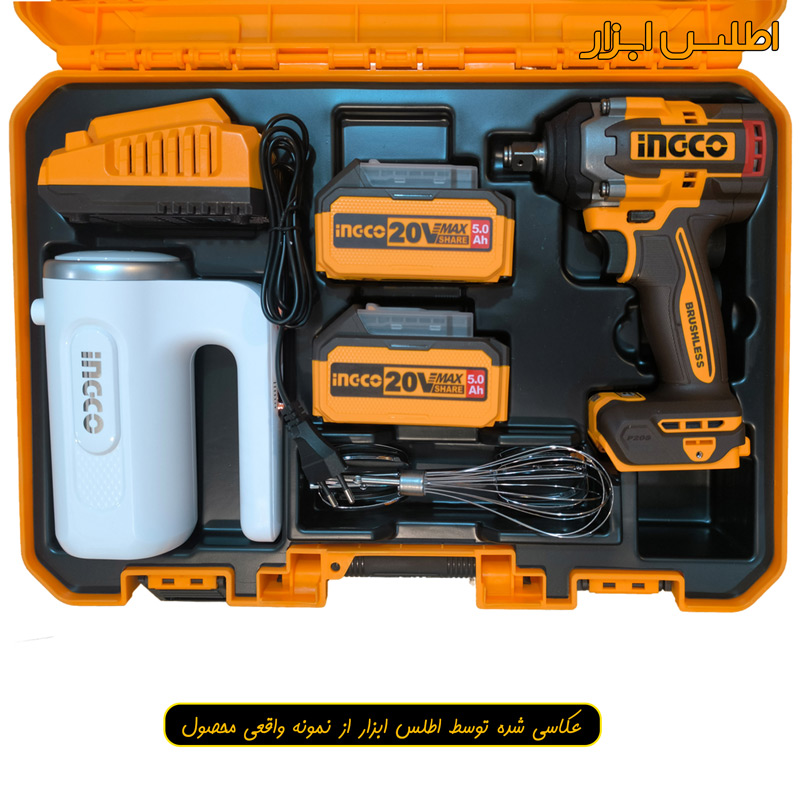 سێتی دریل 500N 20V، پاتری 2 x 5Ah، کەیسی پلاستیکی