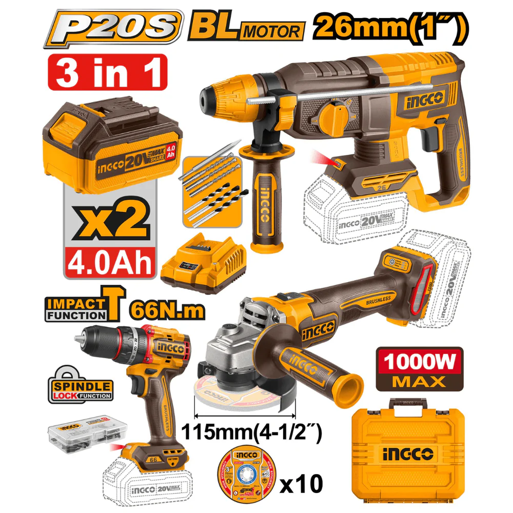 طقم كومبو لاسلكي مكون من 3 قطع