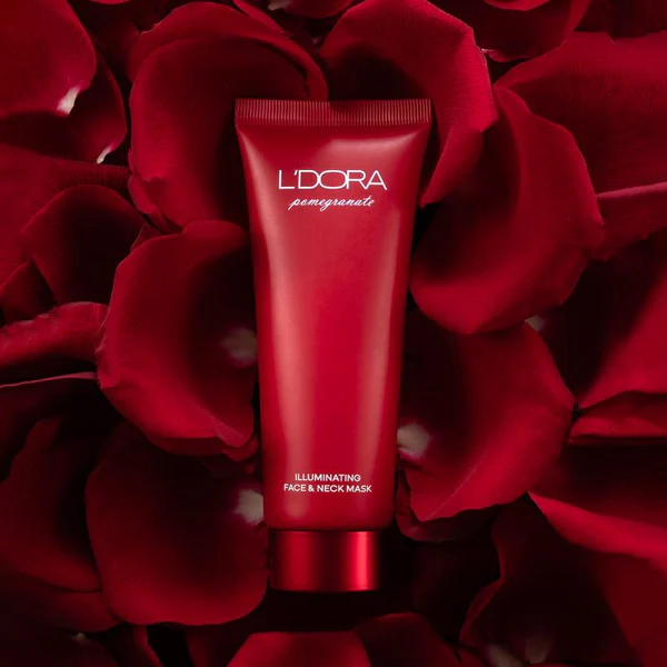 L'DORA CARE POMEGRANATE ILLUMINATING FACE & NECK MASK
