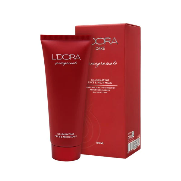 L'DORA CARE POMEGRANATE ILLUMINATING FACE & NECK MASK