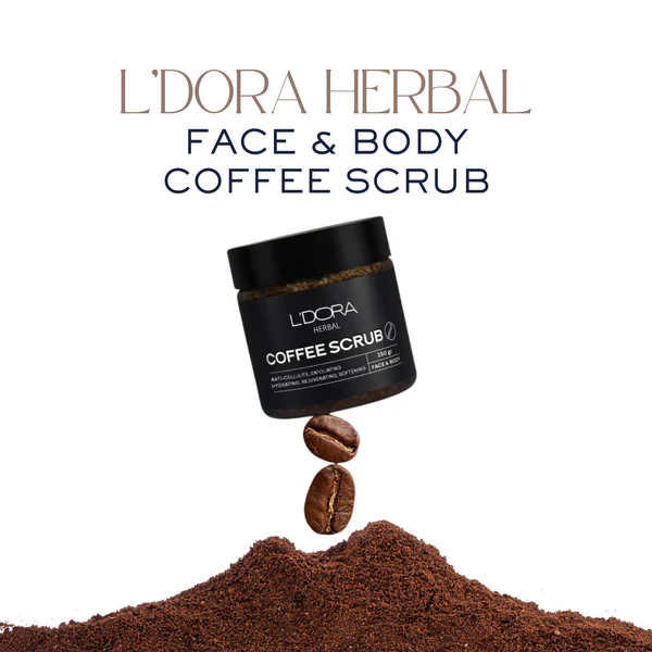 L'DORA HERBAL FACE & BODY COFFEE SCRUB