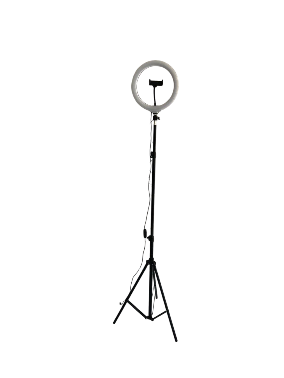 LED مزود بحامل ثلاثي القوائم وحامل للهاتف.