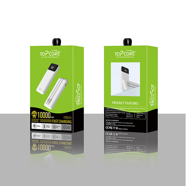 TOPCORE power bank model pw23-05 capacity 10000 mAh