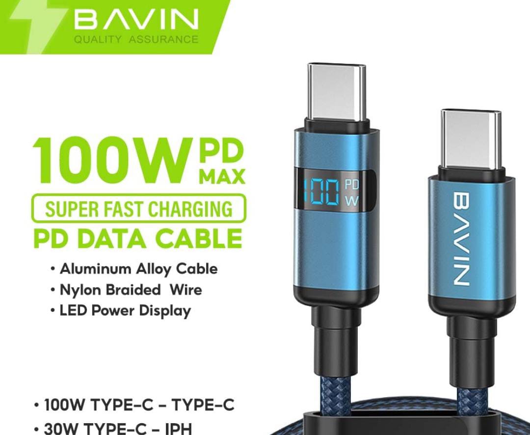 Bavin CB368 100W PD Super Fast Charging Data Cable