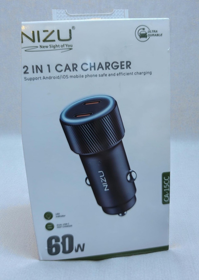 Nizu 2-in-1 car charger.