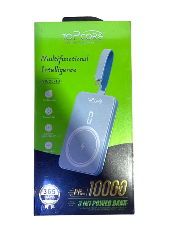 Top Core PW23-10 magnetic wireless power bank - 10,000 mAh