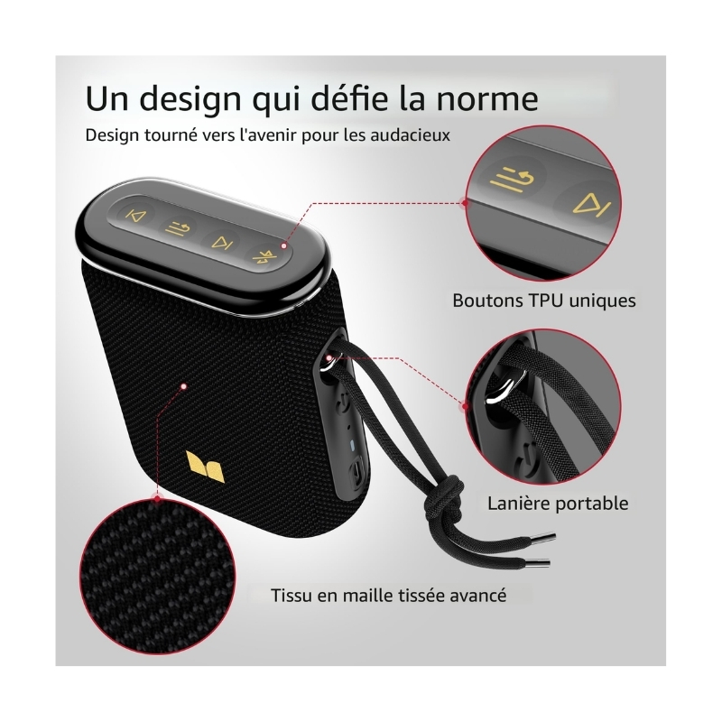 Monster Atomic Pebble Portable Bluetooth Speaker 15W